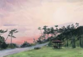 冨安昌也 「伊良湖夕照」
